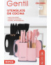 SET UTENSILLOS SILICONA 19 PCS GENTIL 084