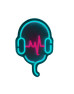 CARTEL NEON LED 686 DJ AURICULAR MUSICA 23X34