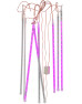 TIRA LED LLUVIA 8 PCS 50CM ROSADO 546R