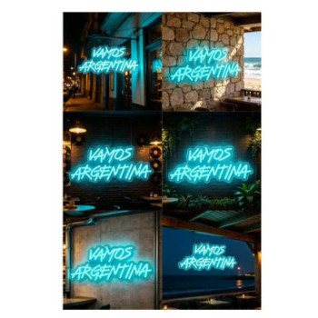  CARTEL NEON LED VAMOS ARGENTINA