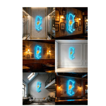  CARTEL NEON LED MAPA ARGENTINA