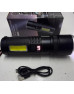 LINTERNA METALICA C/VISOR RECARGABLE Q7