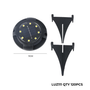 LAMP JARDIN SOLAR ESTACA NEGRO 111 8 LEDS LAMP JARDIN SOLAR ESTACA NEGRO 111 8 LEDS